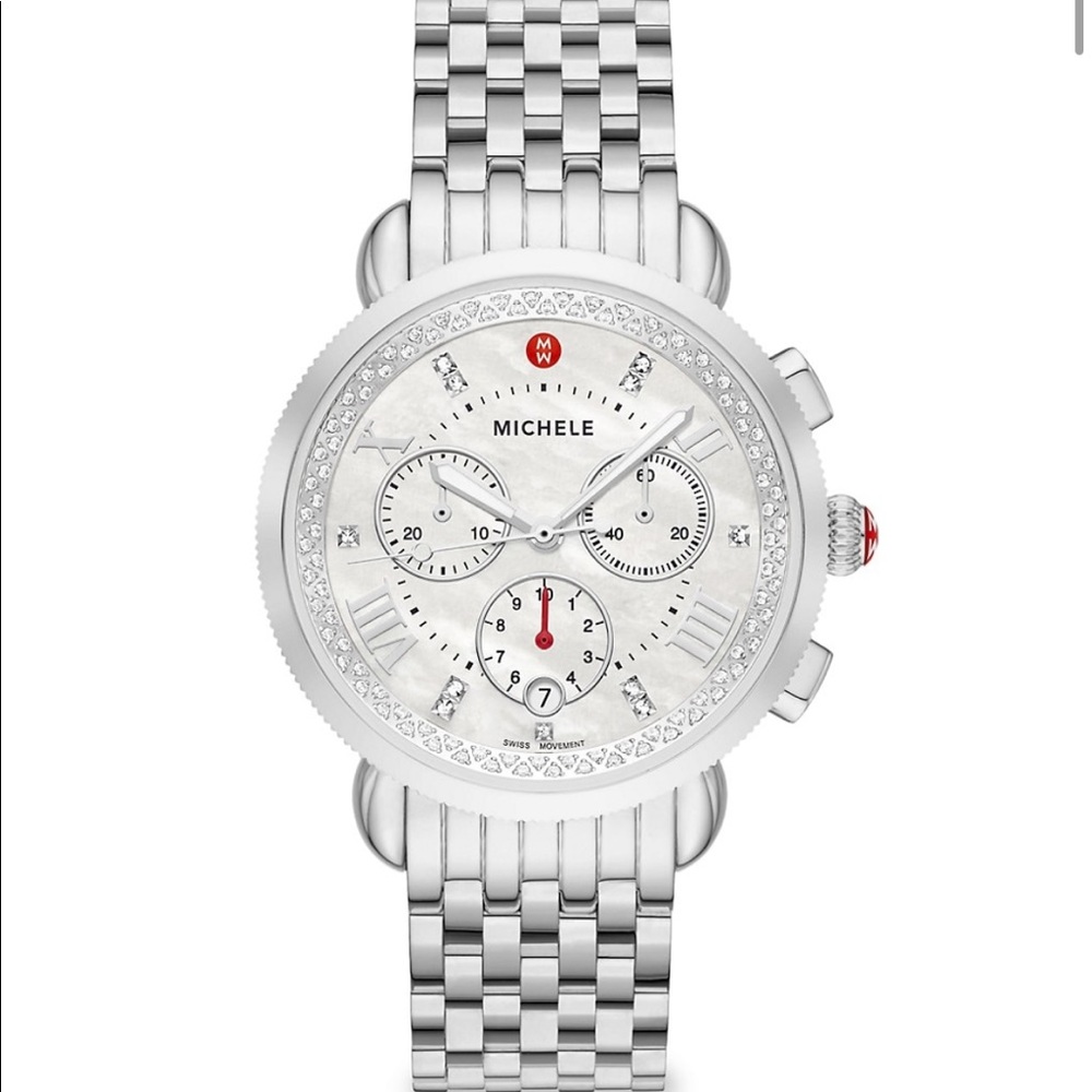 Michele sport sail diamond stainless steel